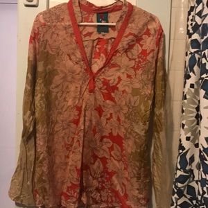 Johnny Was Silk Blouse